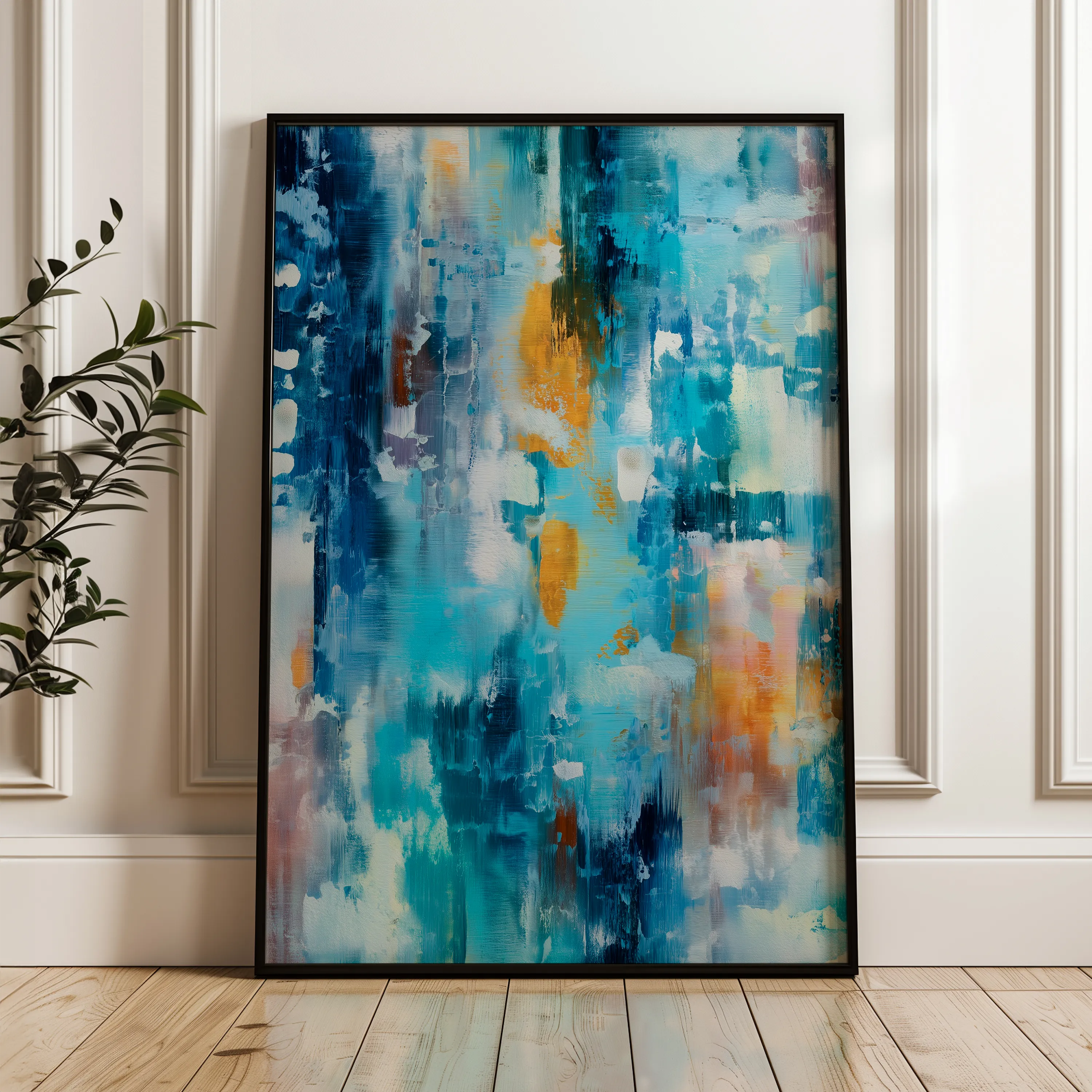 Abstract 1773 Canvas Art 60 x 40 cm / Black
