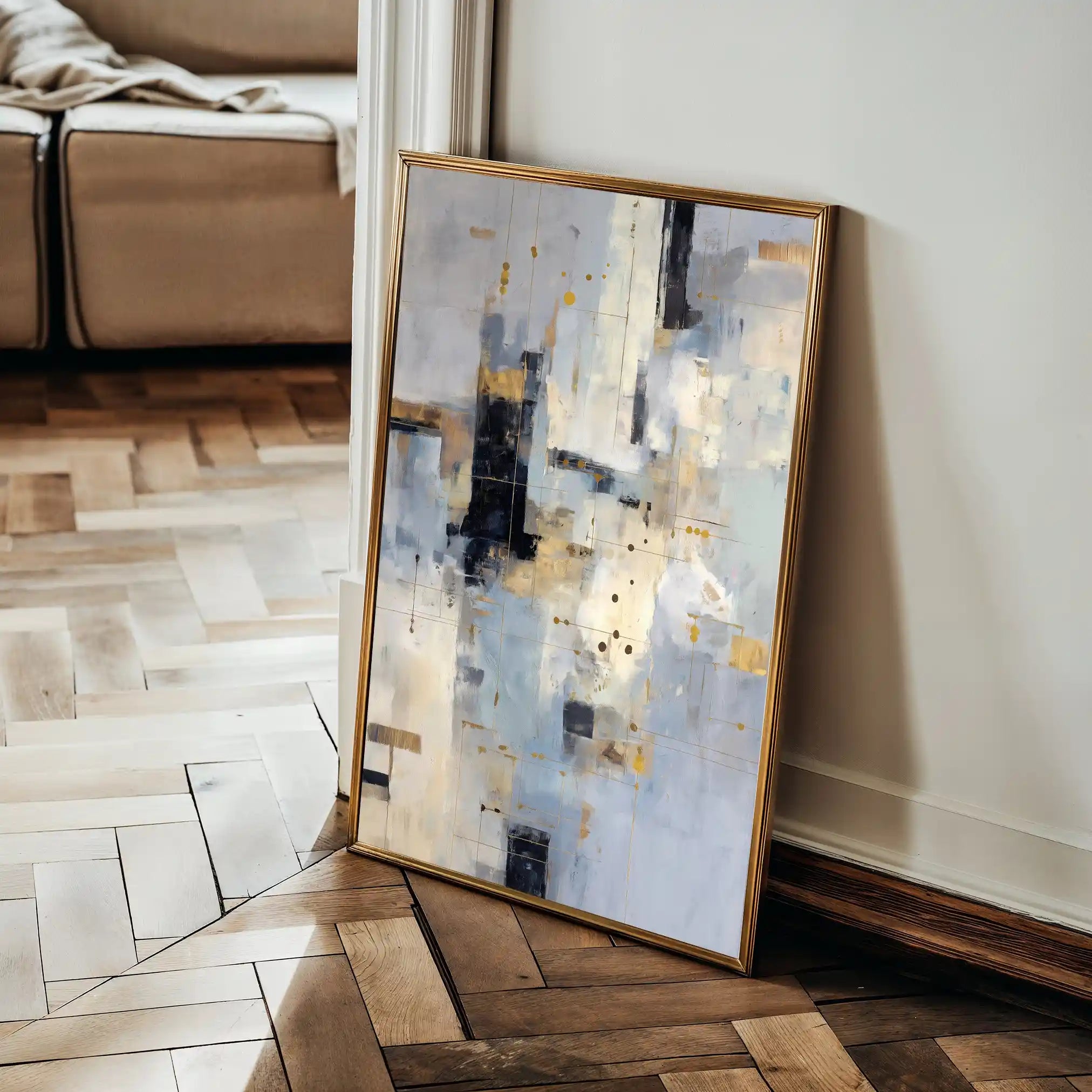 Abstract 1774 Canvas Art 60 x 40 cm / Black