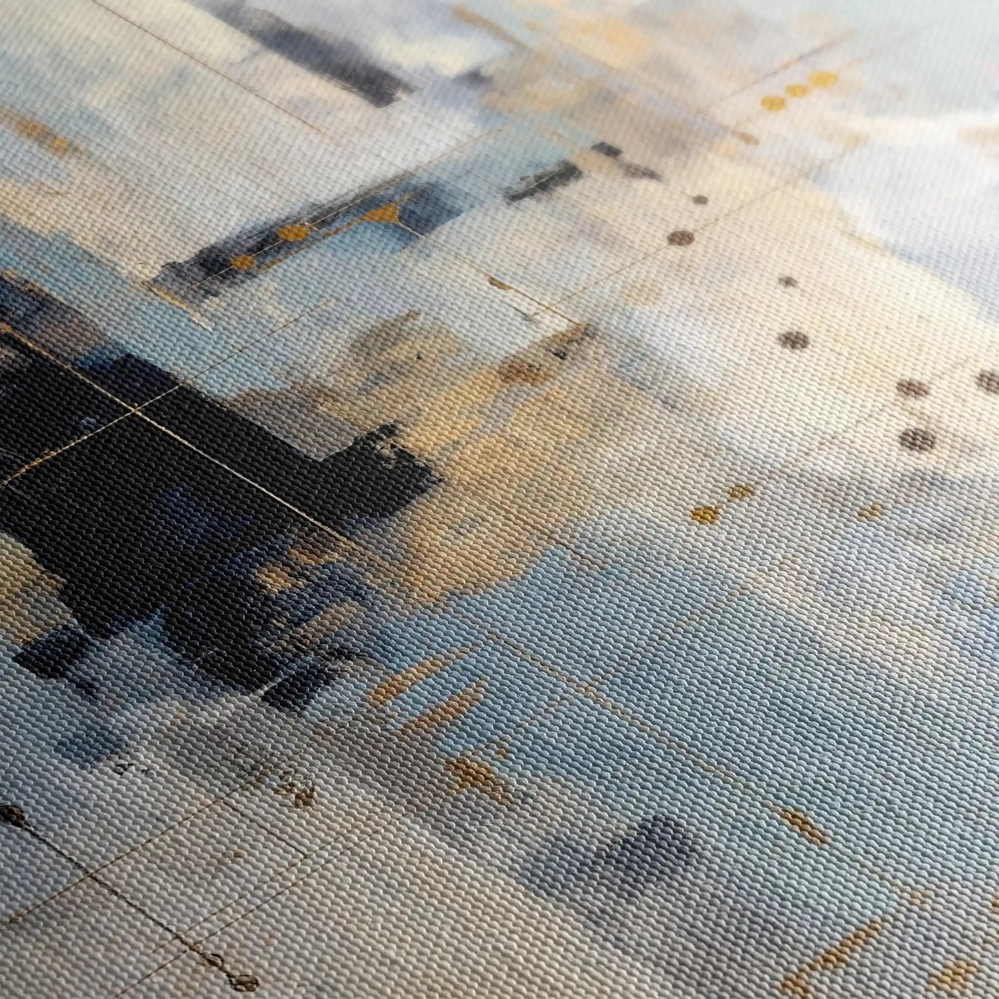 Abstract 1774 Canvas Art 60 x 40 cm / Black