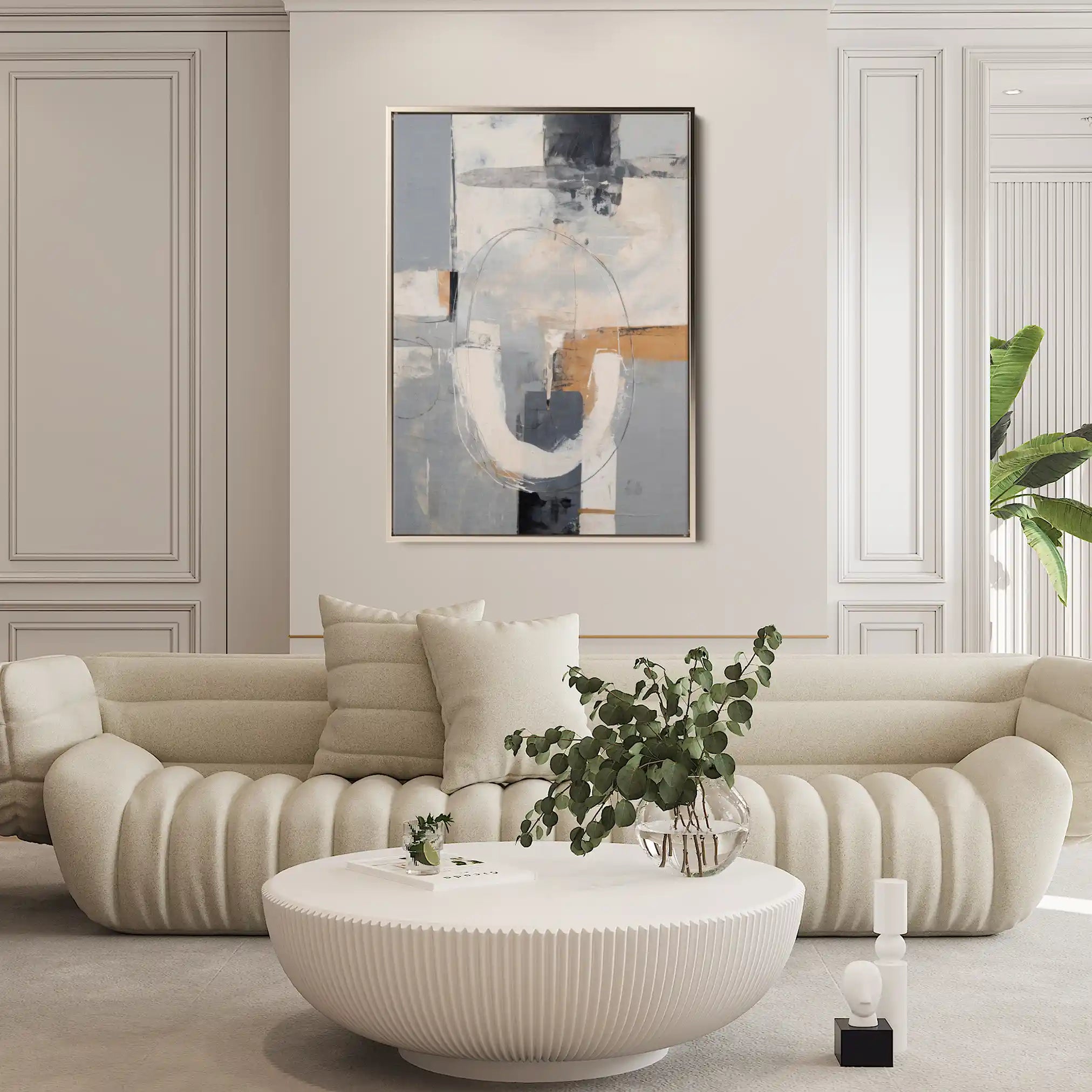 Abstract 1775 Canvas Art 60 x 40 cm / Black