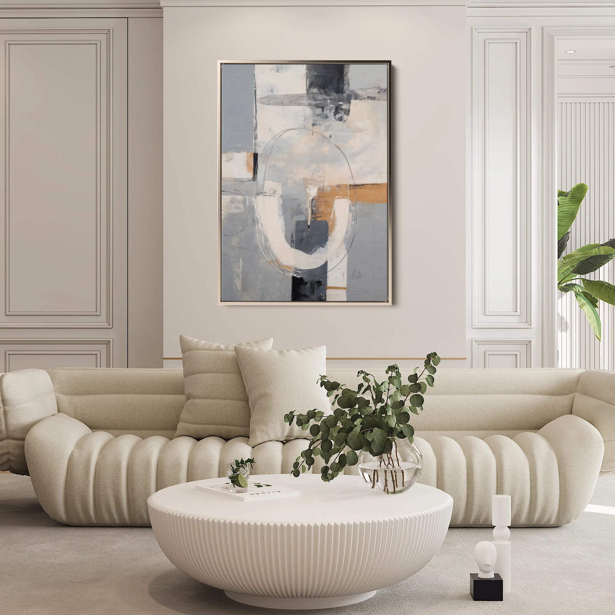 Abstract 1775 Canvas Art 60 x 40 cm / Black