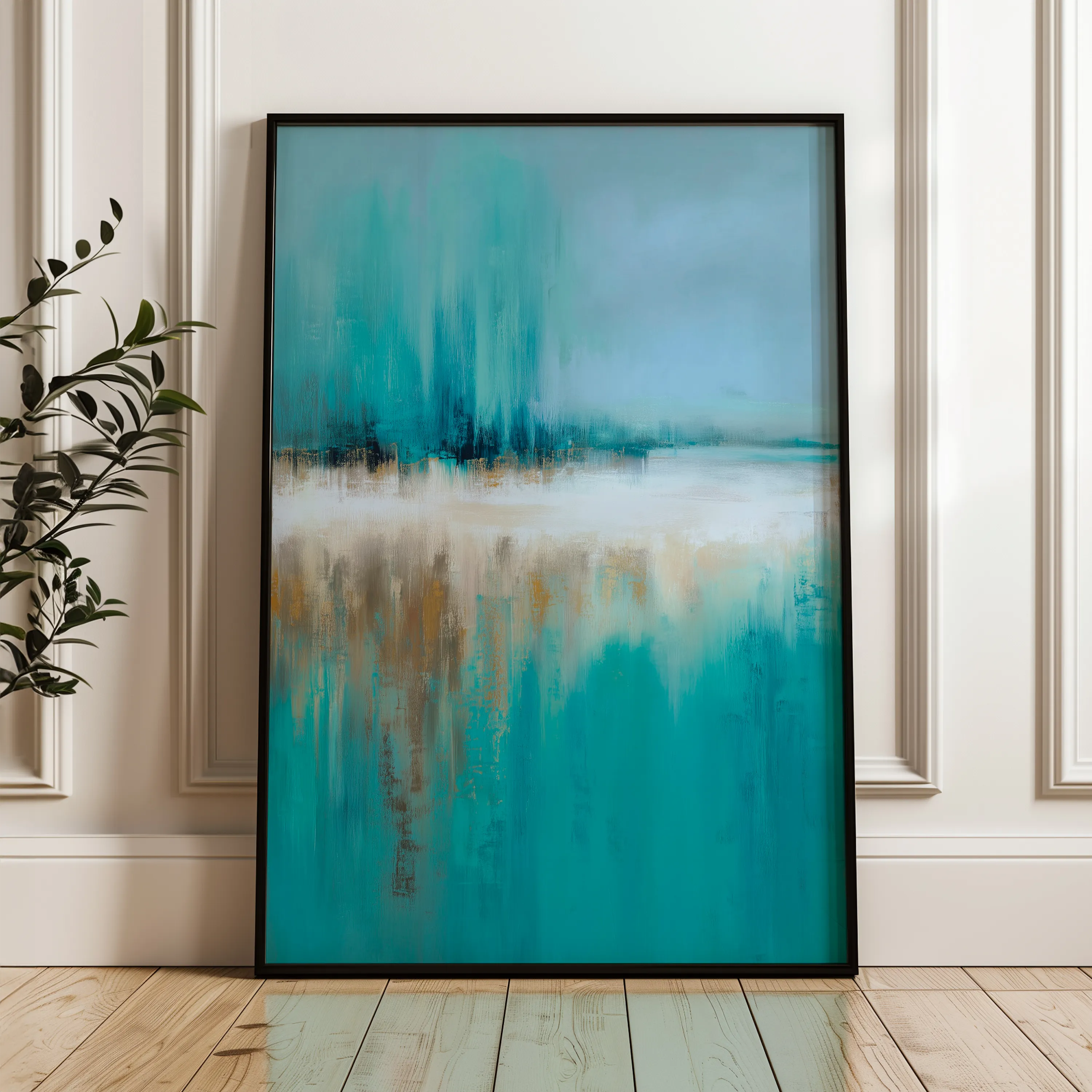 Abstract 1776 Canvas Art 60 x 40 cm / Black