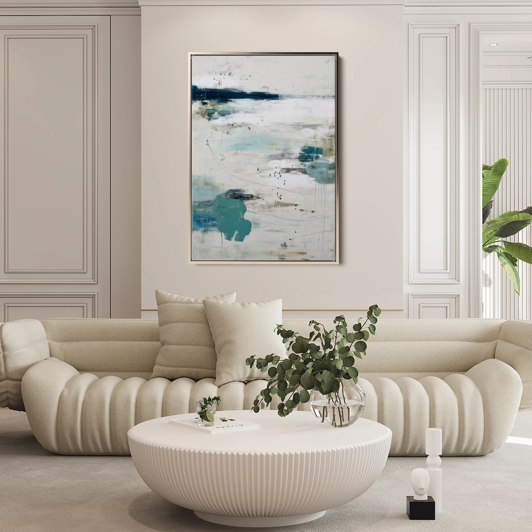 Abstract 1777 Canvas Art 60 x 40 cm / Black
