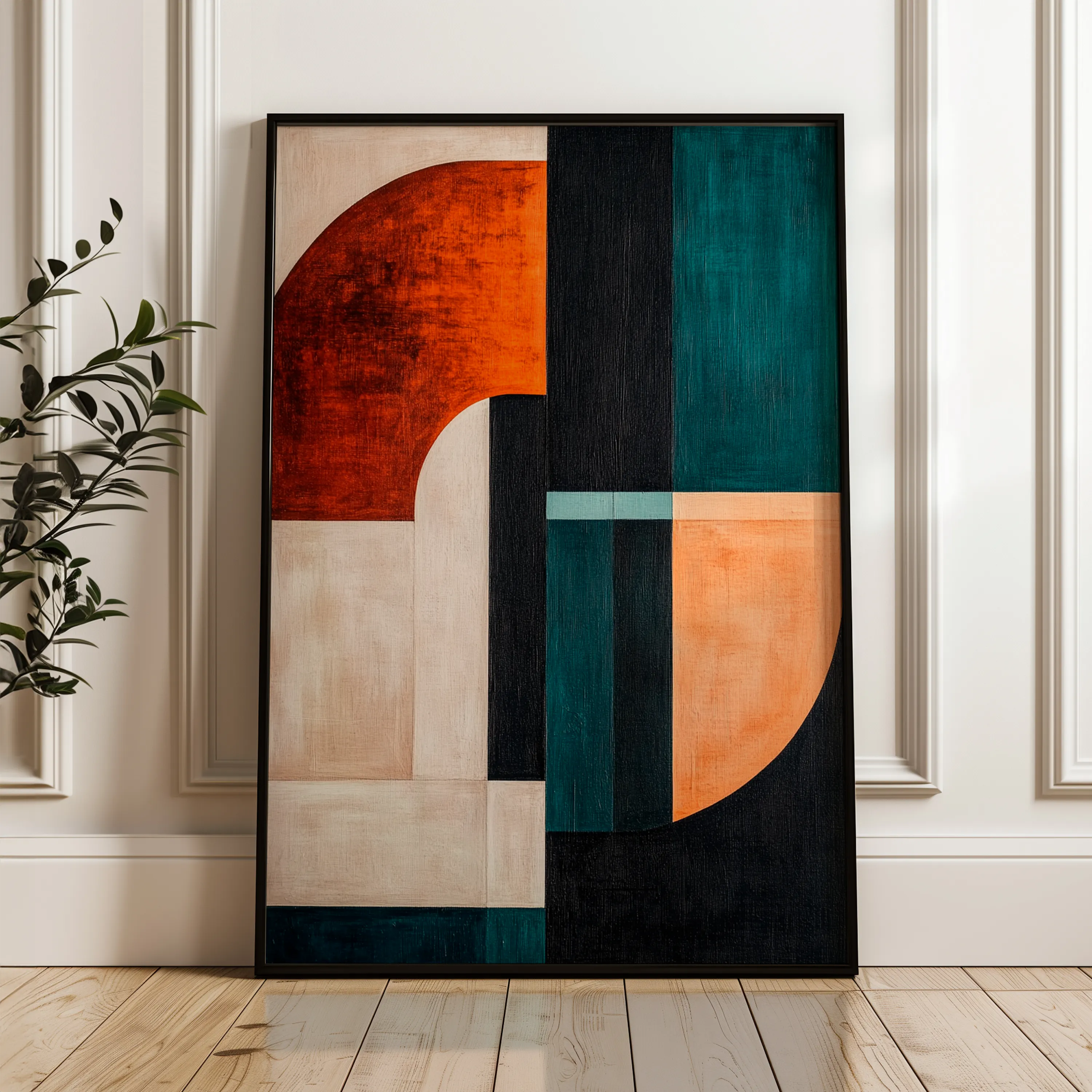 Abstract 1779 Canvas Art 60 x 40 cm / Black