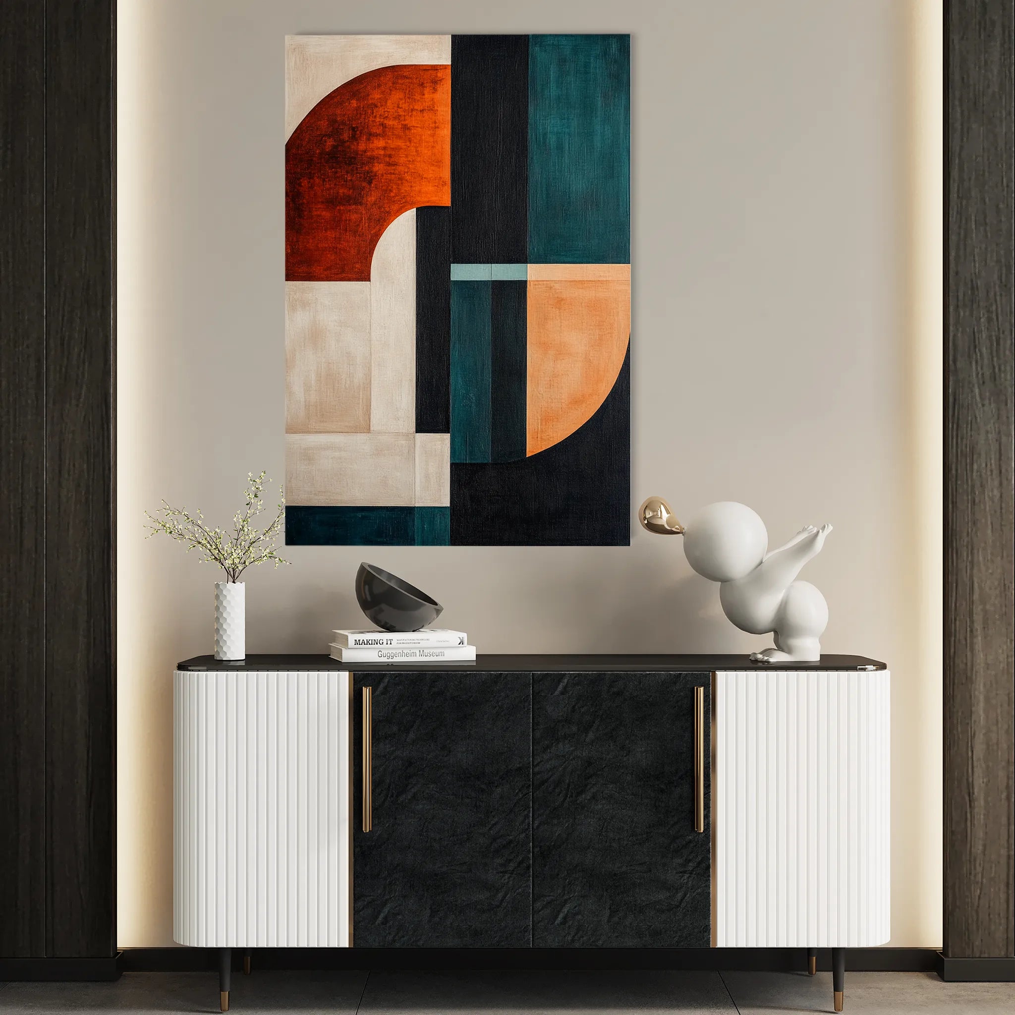 Abstract 1779 Canvas Art 60 x 40 cm / Black
