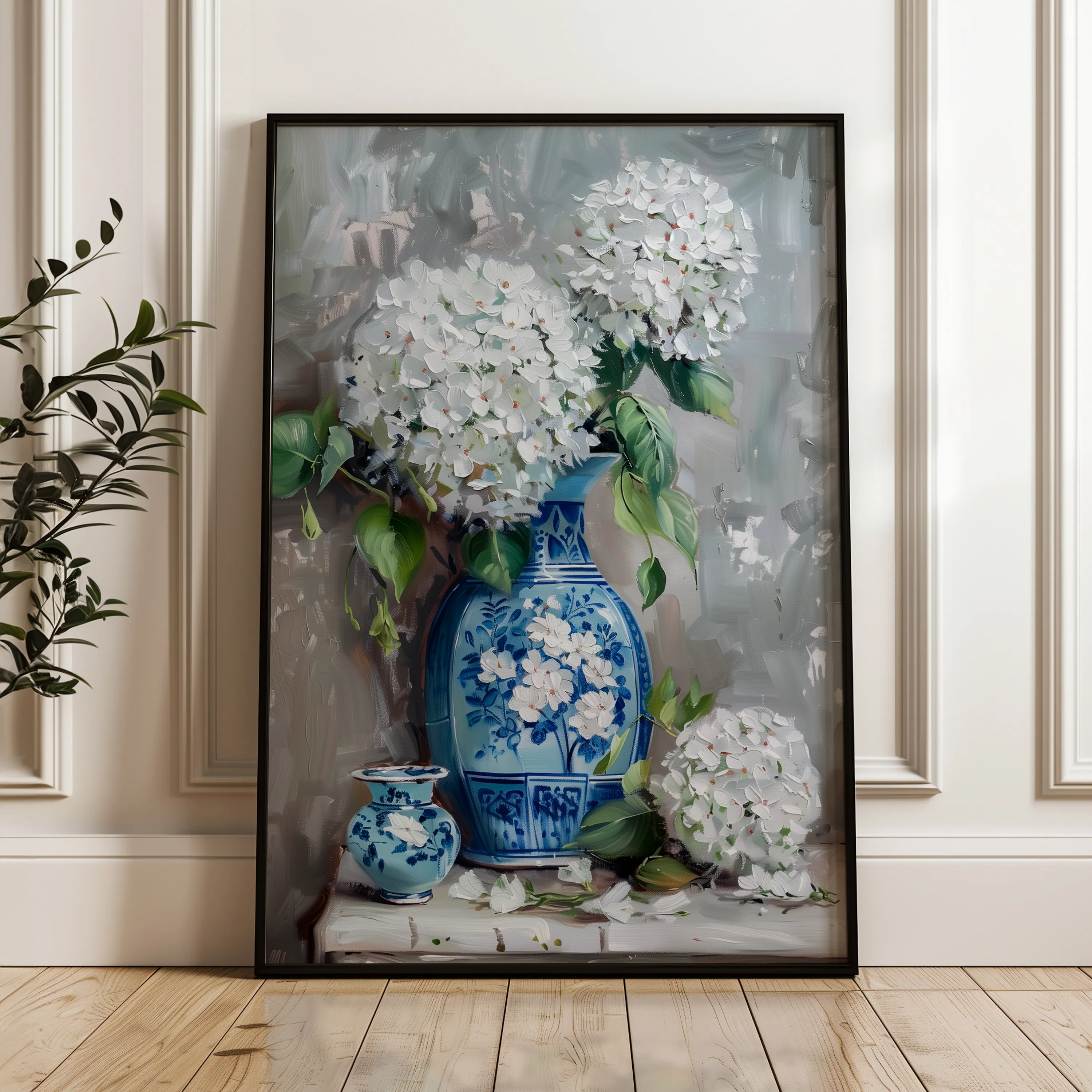 Floral 178 Canvas Art 60 x 40 cm / Black