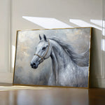 Horses 178 Canvas Art 60 x 40 cm / Black