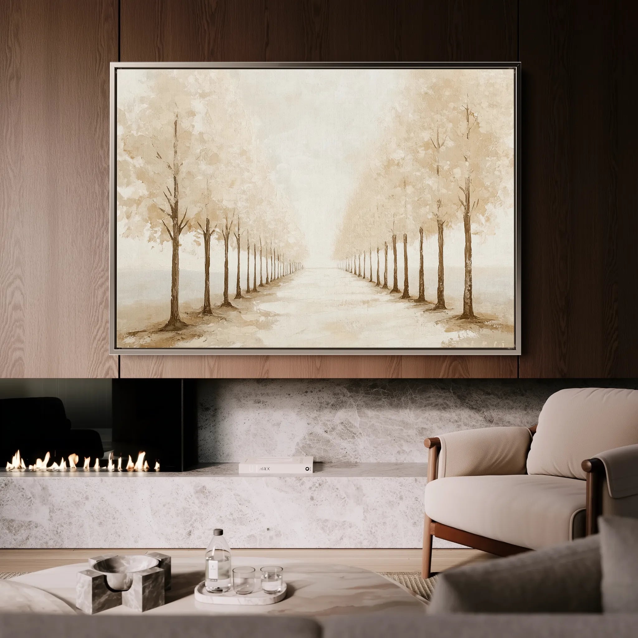 Landscape 178 Canvas Art 60 x 40 cm / Black