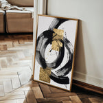 Abstract 1784 Canvas Art 60 x 40 cm / Black