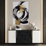 Abstract 1784 Canvas Art 60 x 40 cm / Black