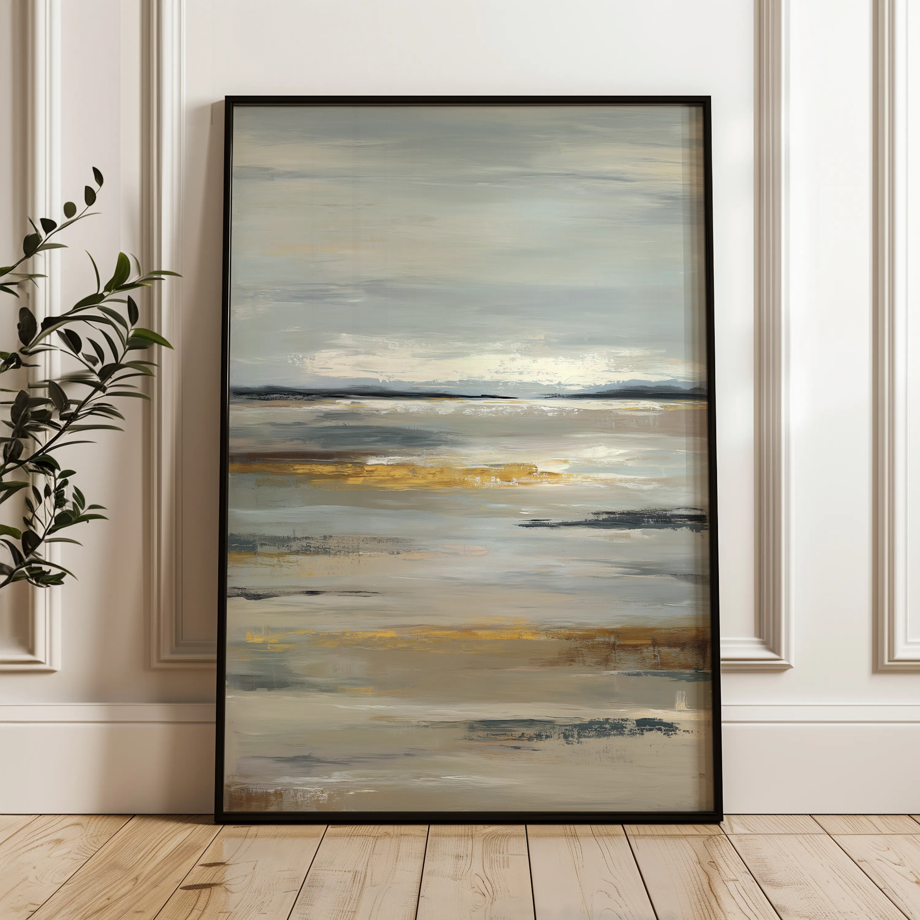 Abstract 1786 Canvas Art 60 x 40 cm / Black