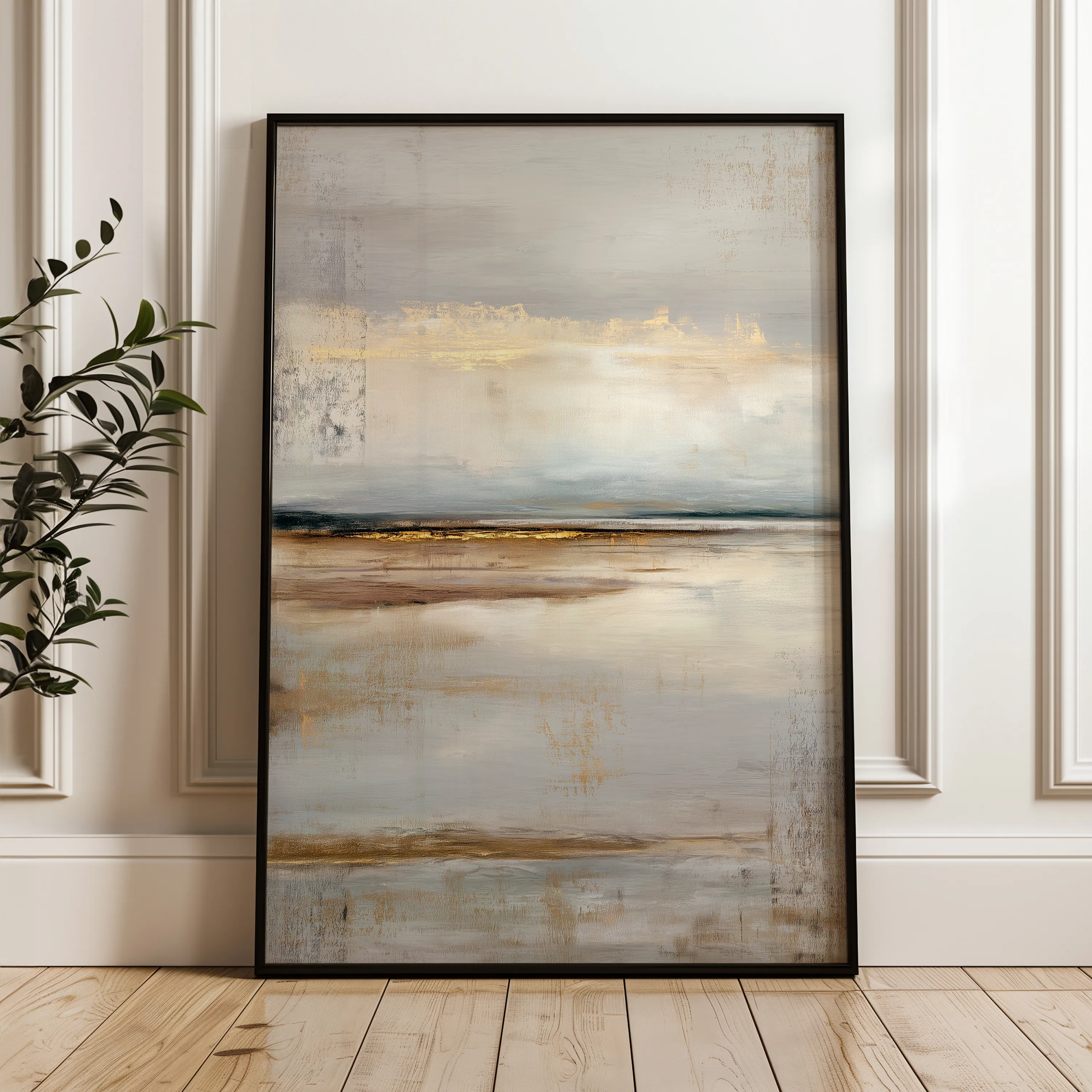 Abstract 1787 Canvas Art 60 x 40 cm / Black