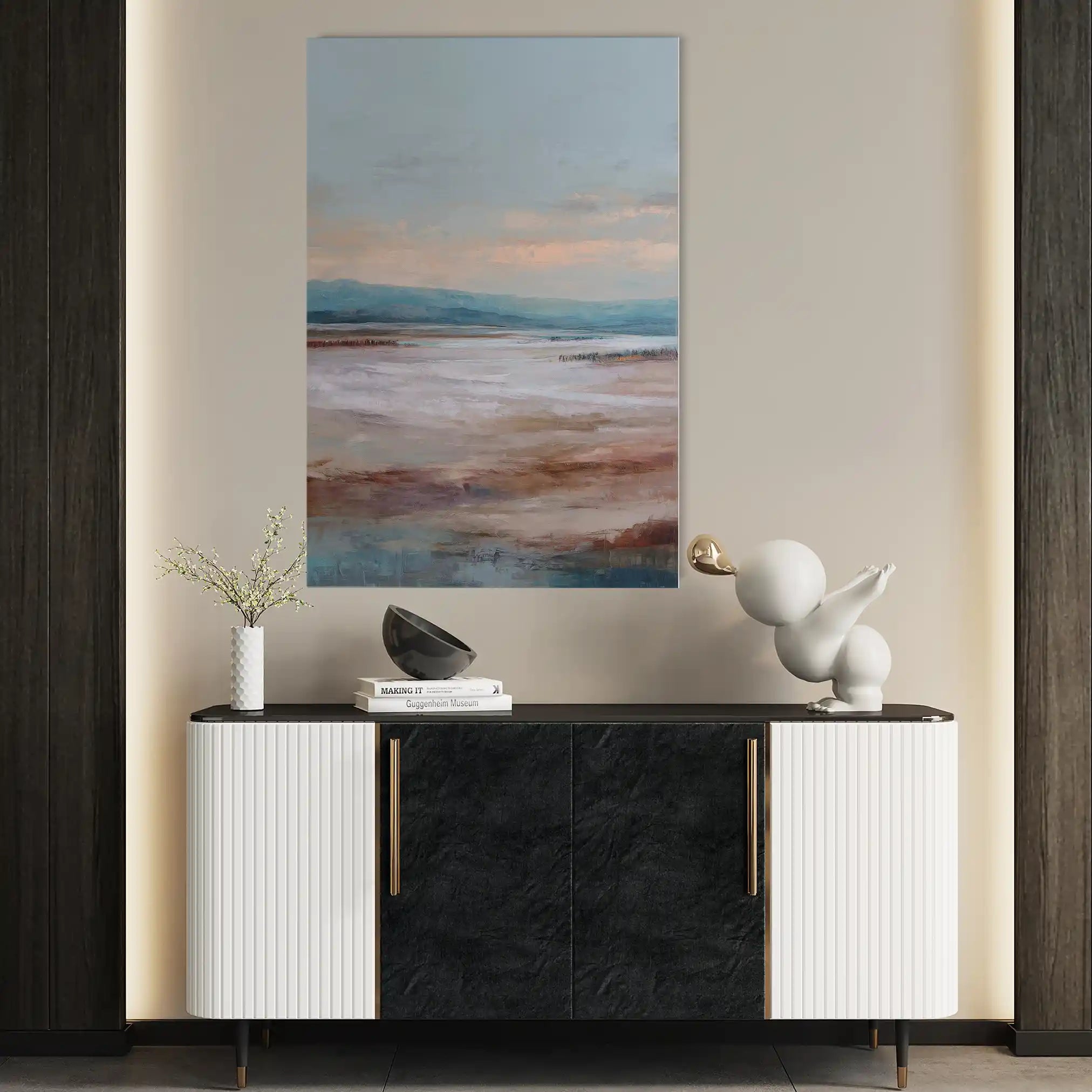 Abstract 1788 Canvas Art 60 x 40 cm / Black