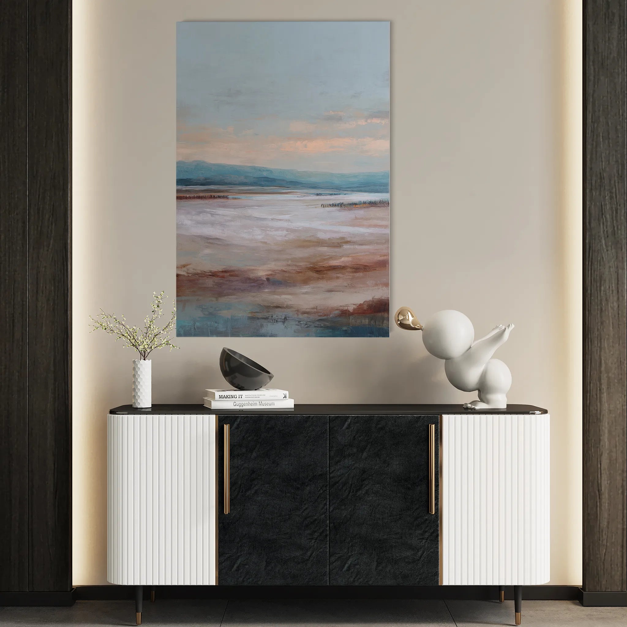 Abstract 1788 Canvas Art 60 x 40 cm / Black