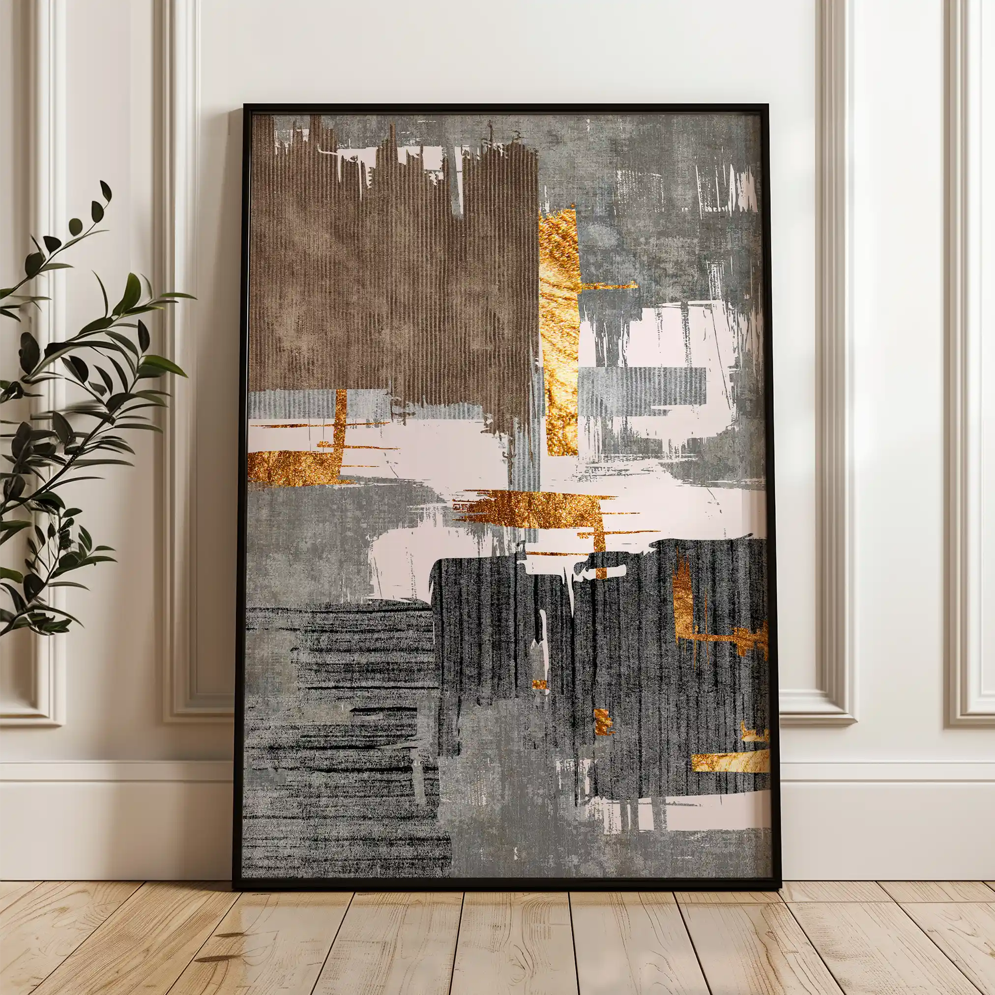 Abstract 179 Canvas Art 60 x 40 cm / Black