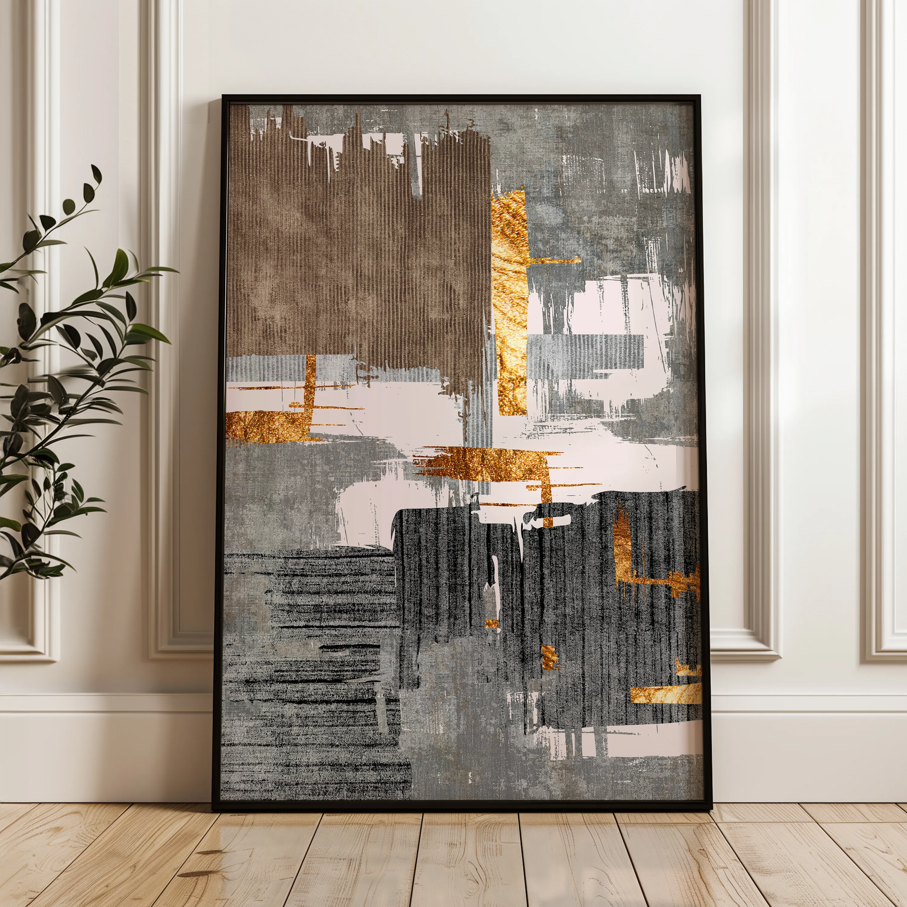 Abstract 179 Canvas Art 60 x 40 cm / Black