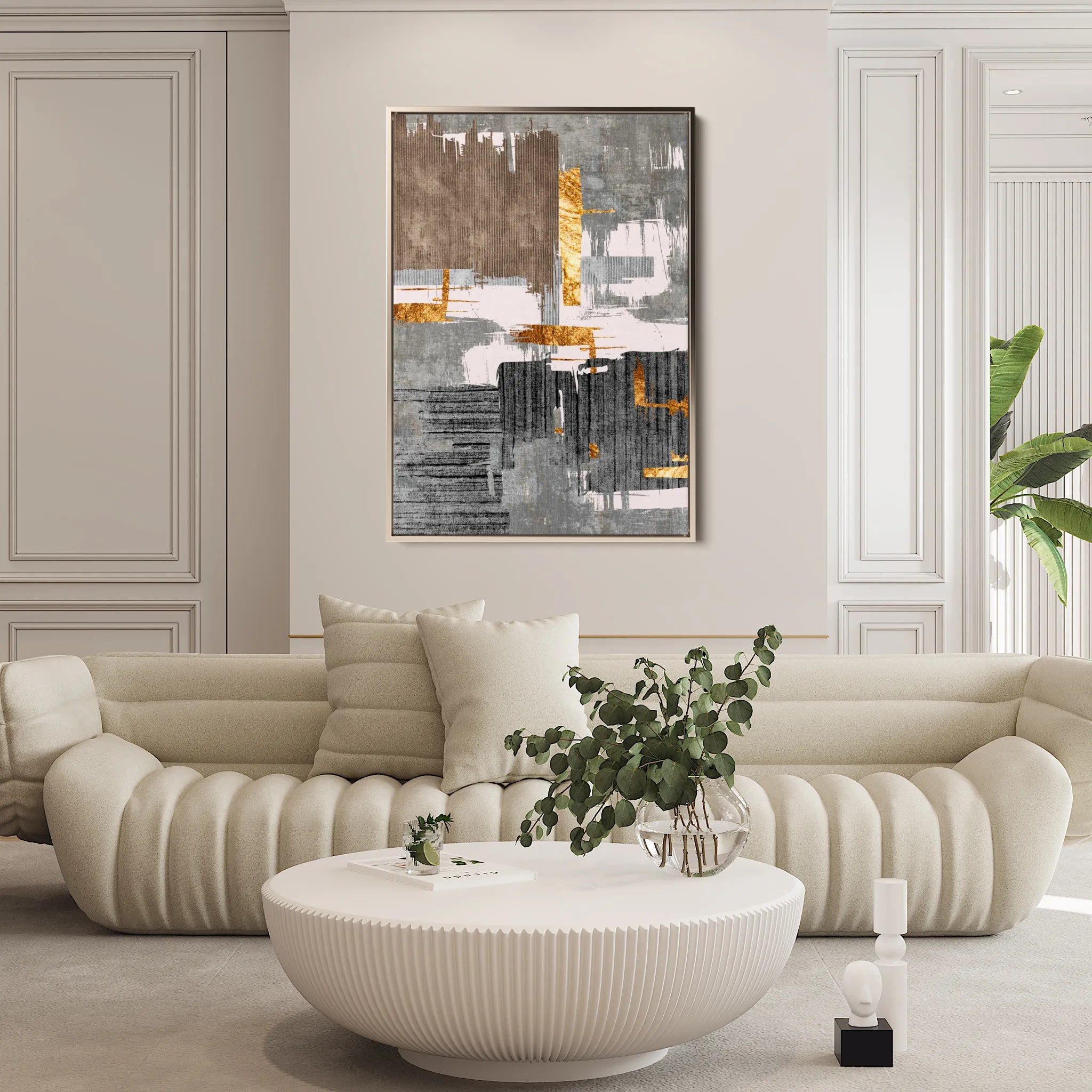 Abstract 179 Canvas Art 60 x 40 cm / Black