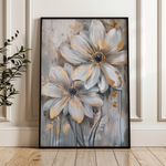 Floral 179 Canvas Art 60 x 40 cm / Black