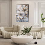 Floral 179 Canvas Art 60 x 40 cm / Black