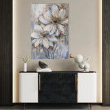 Floral 179 Canvas Art 60 x 40 cm / Black