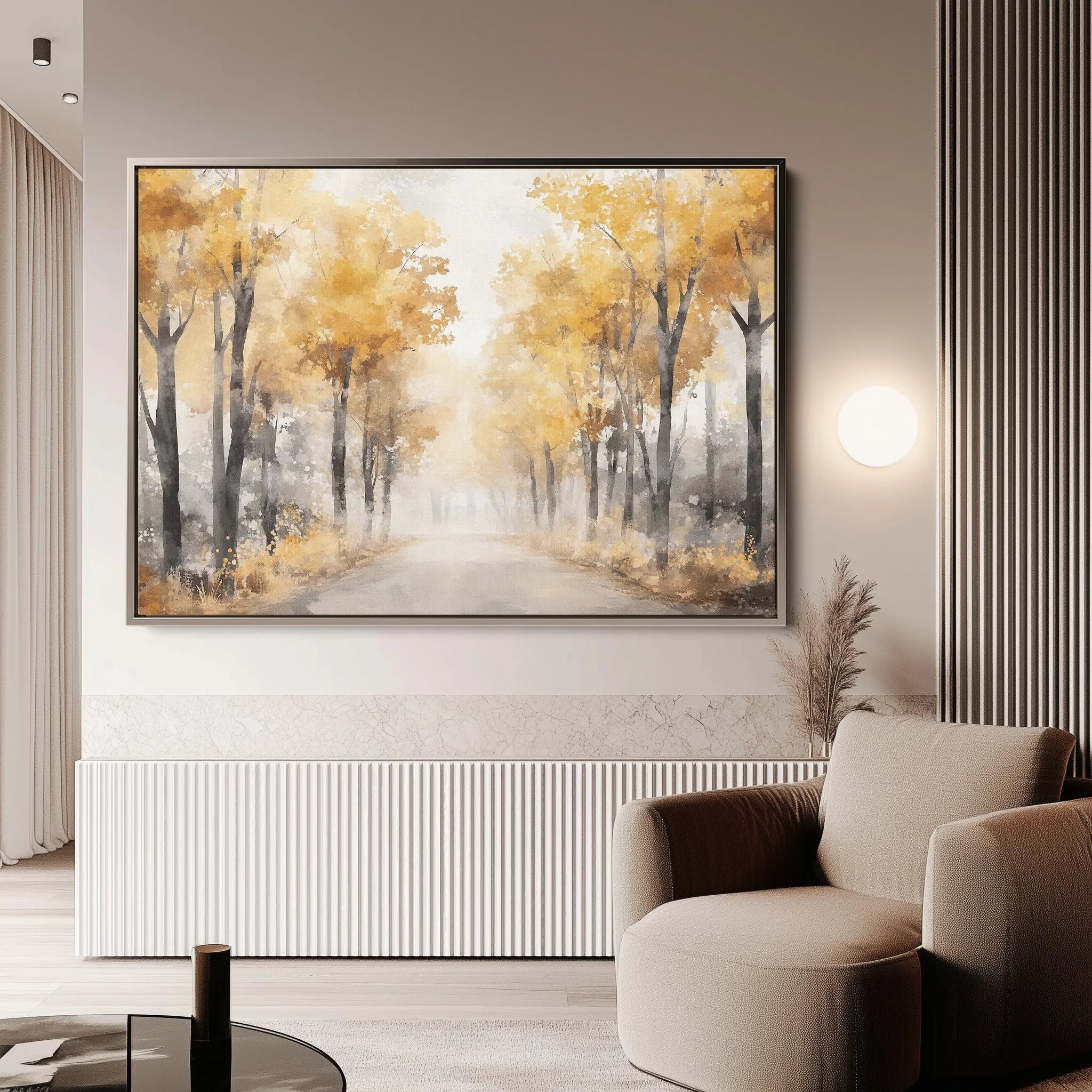 Landscape 179 Canvas Art 60 x 40 cm / Black