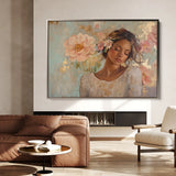 Portrait 179 Canvas Art 60 x 40 cm / Black
