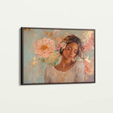 Portrait 179 Canvas Art 60 x 40 cm / Black