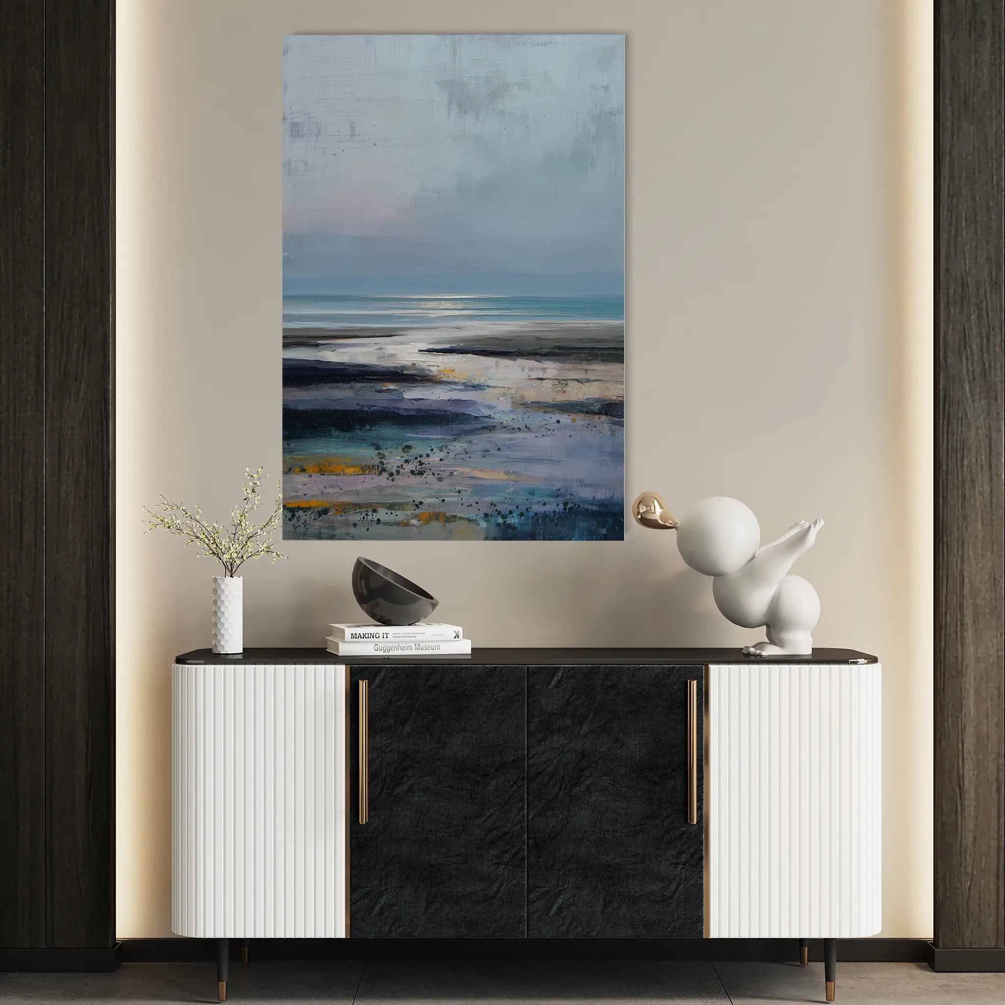 Abstract 1790 Canvas Art 60 x 40 cm / Black