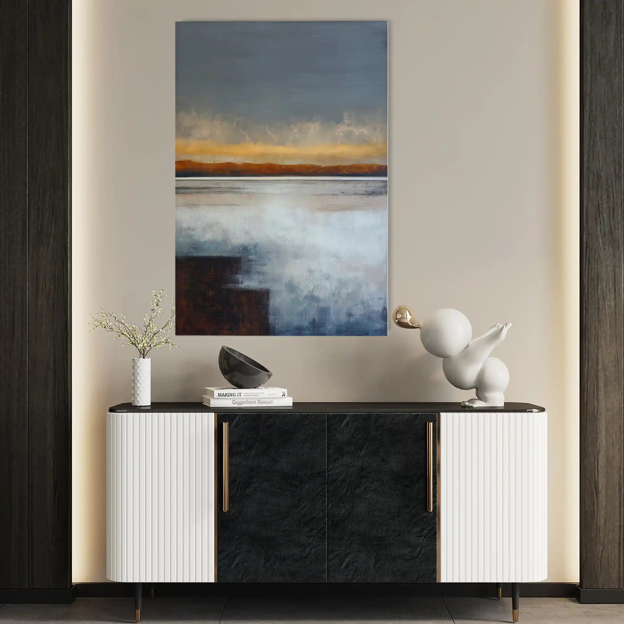 Abstract 1792 Canvas Art 60 x 40 cm / Black