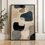 Abstract 1794 Canvas Art 60 x 40 cm / Black