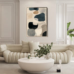 Abstract 1794 Canvas Art 60 x 40 cm / Black