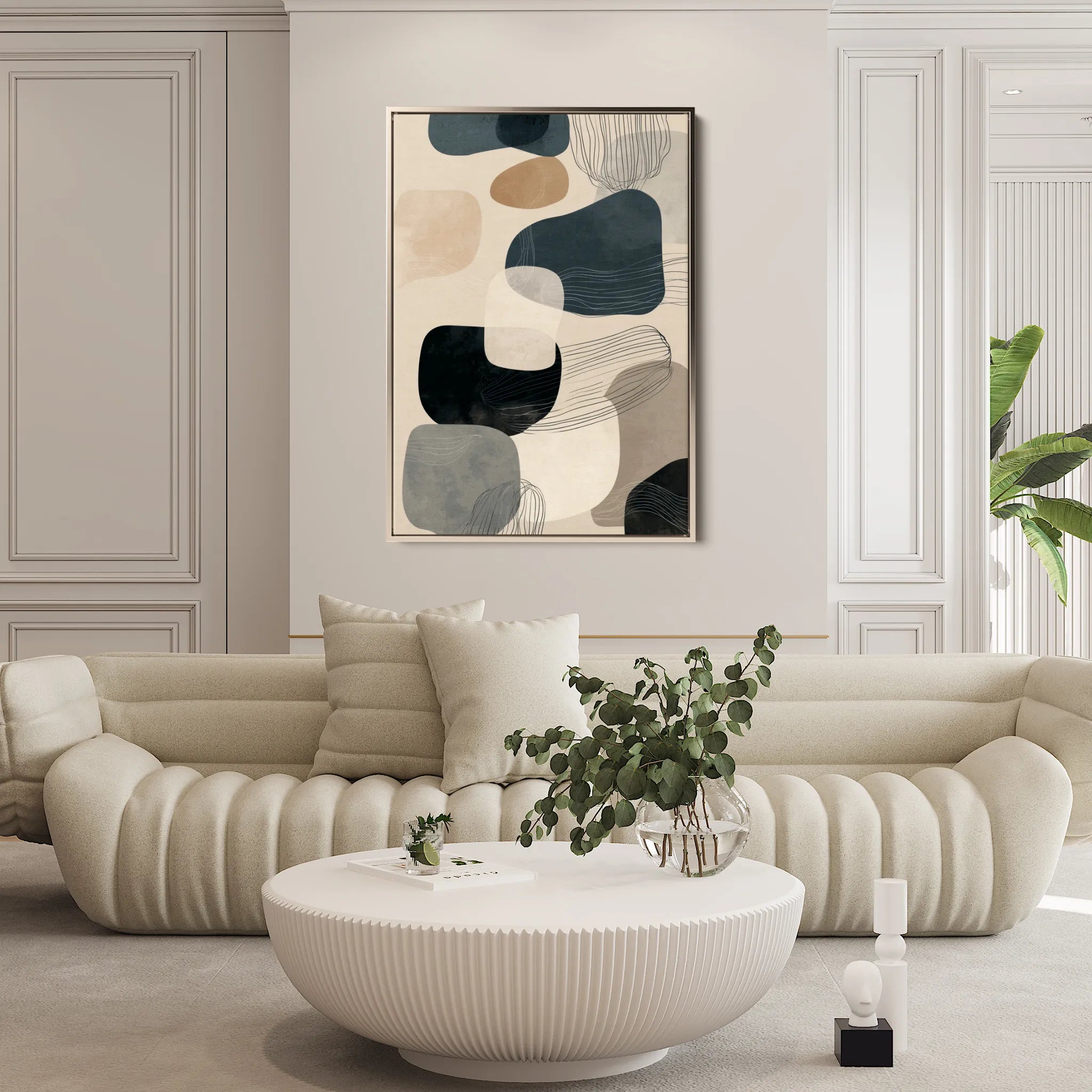 Abstract 1794 Canvas Art 60 x 40 cm / Black