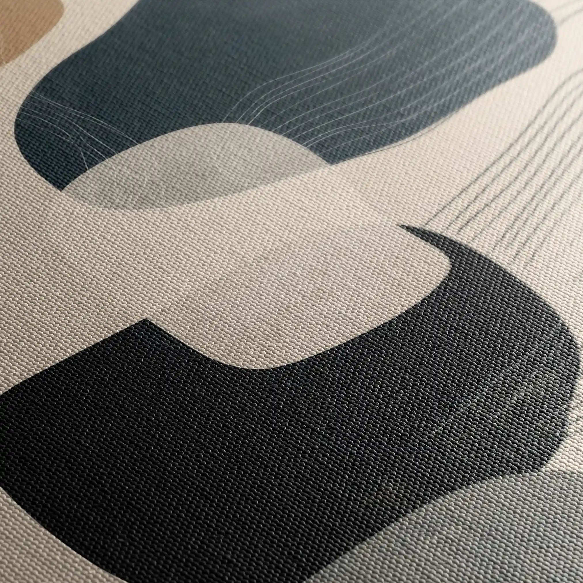 Abstract 1794 Canvas Art 60 x 40 cm / Black
