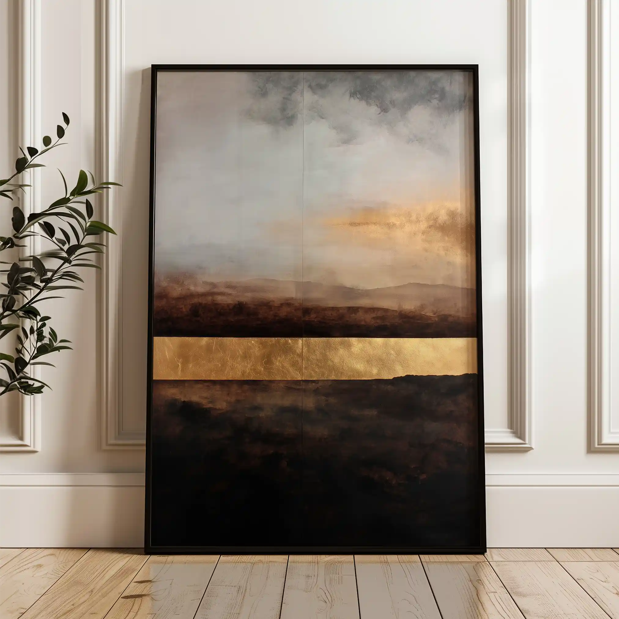 Abstract 1795 Canvas Art 60 x 40 cm / Black