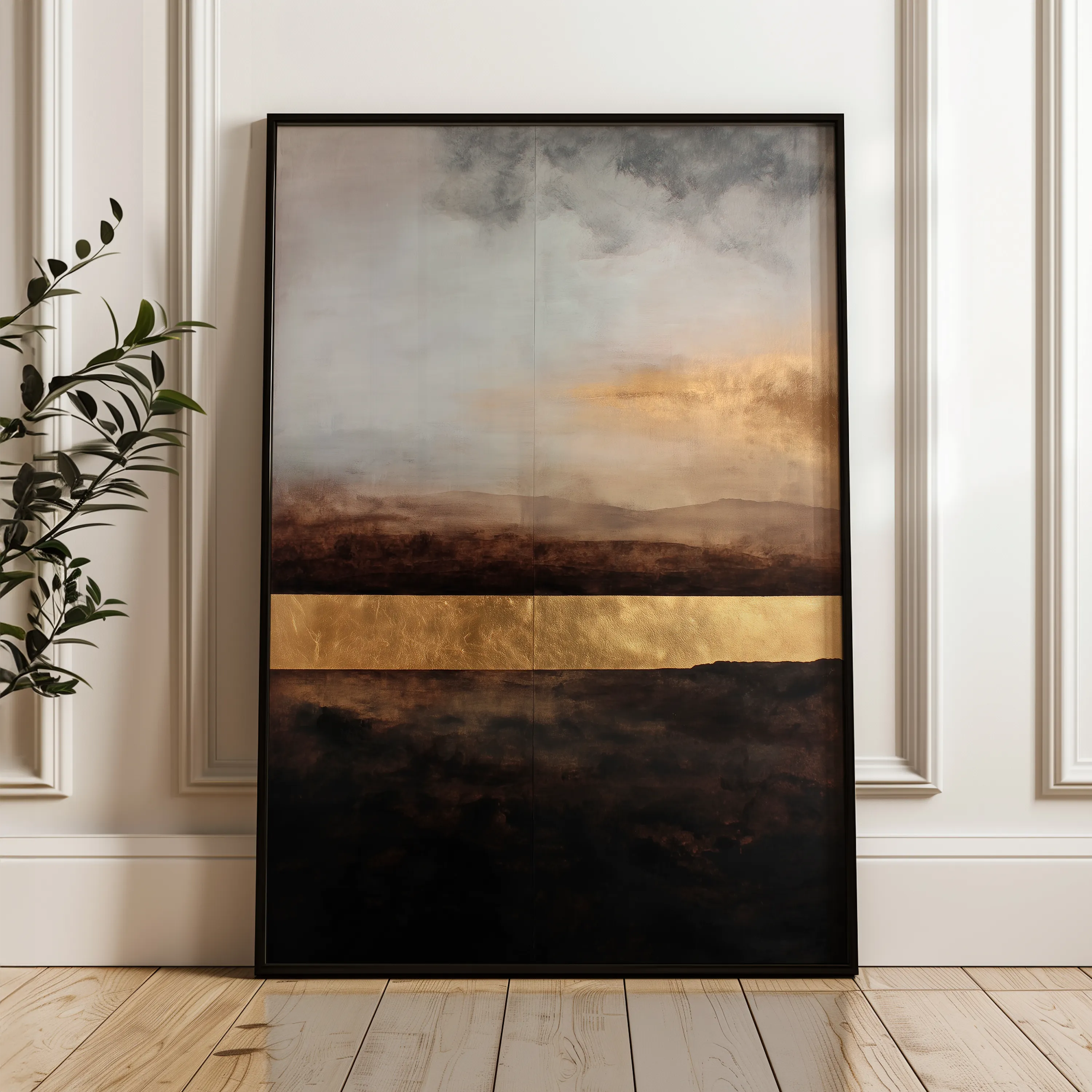 Abstract 1795 Canvas Art 60 x 40 cm / Black