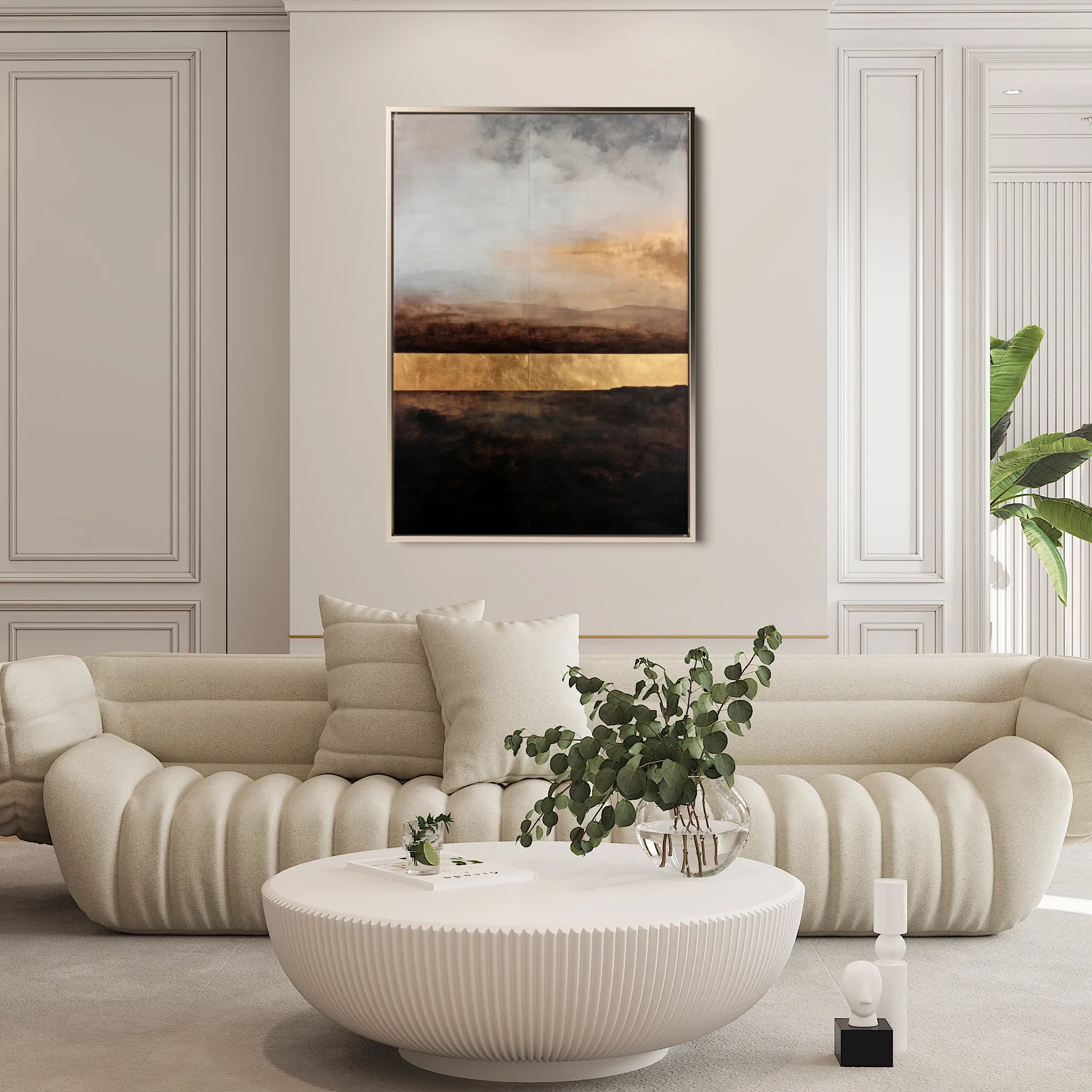 Abstract 1795 Canvas Art 60 x 40 cm / Black