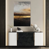 Abstract 1795 Canvas Art 60 x 40 cm / Black