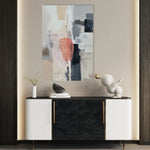 Abstract 1796 Canvas Art 60 x 40 cm / Black