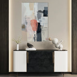 Abstract 1796 Canvas Art 60 x 40 cm / Black