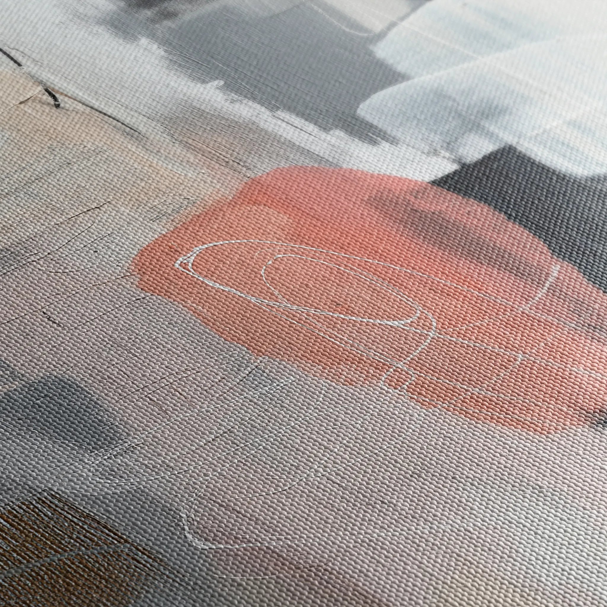 Abstract 1796 Canvas Art 60 x 40 cm / Black
