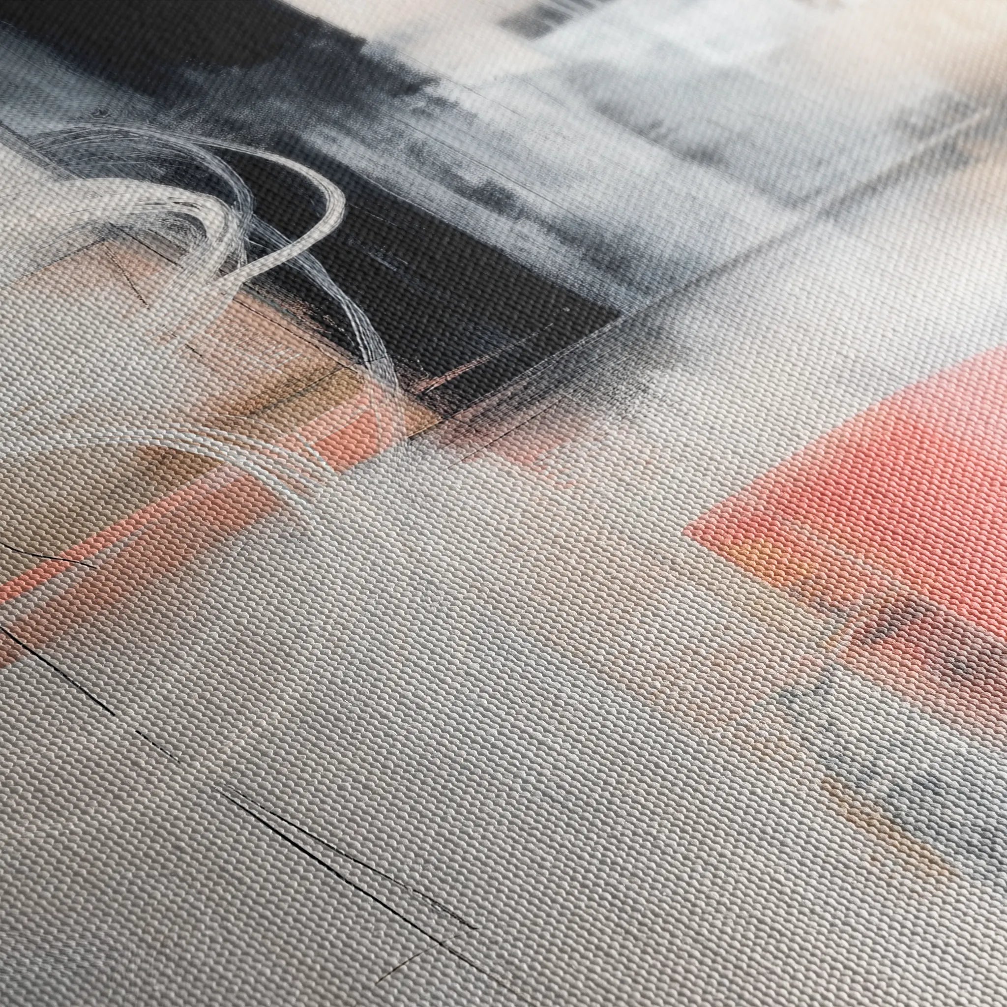 Abstract 1797 Canvas Art 60 x 40 cm / Black