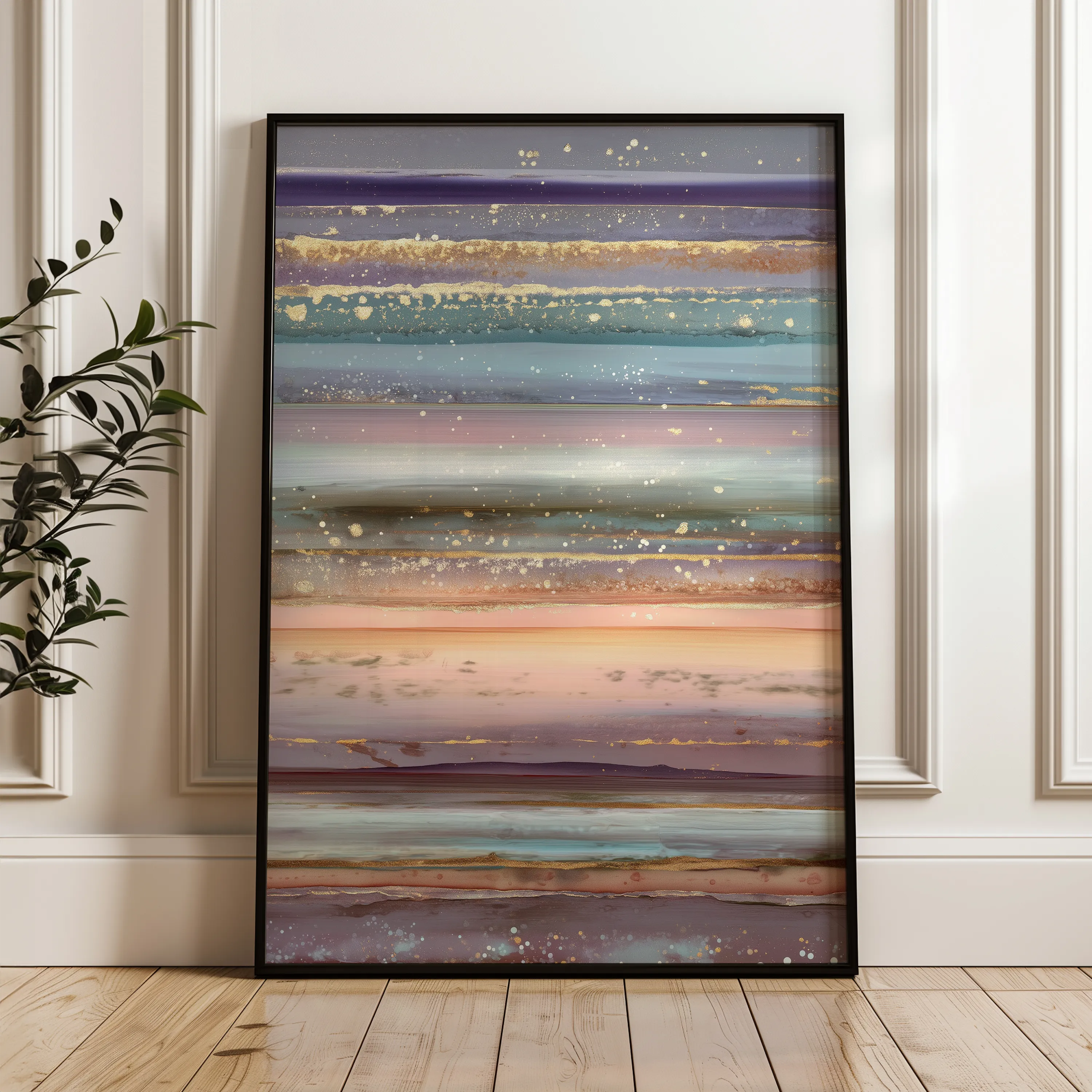 Abstract 1798 Canvas Art 60 x 40 cm / Black