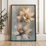 Floral 180 Canvas Art 60 x 40 cm / Black