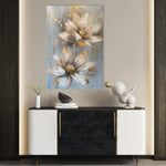 Floral 180 Canvas Art 60 x 40 cm / Black