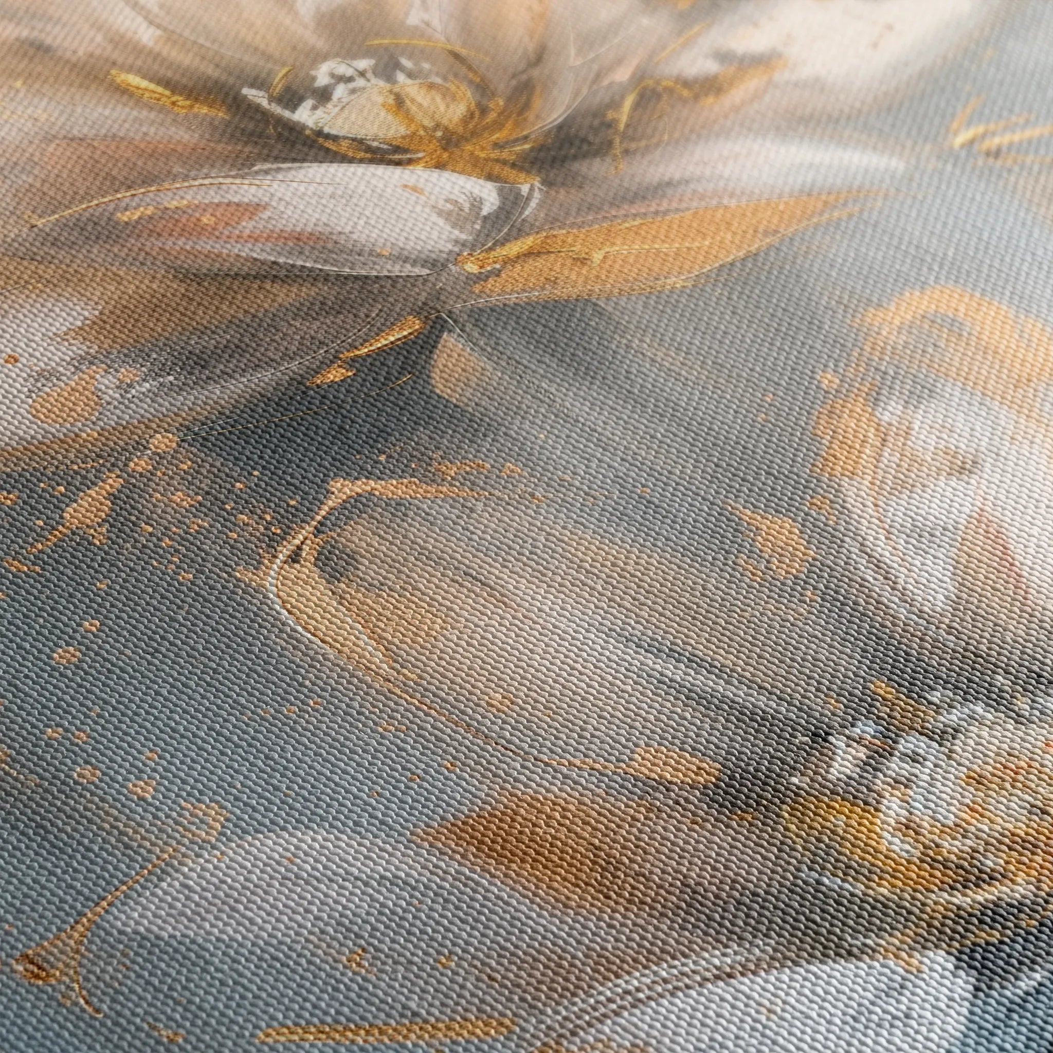 Floral 180 Canvas Art 60 x 40 cm / Black