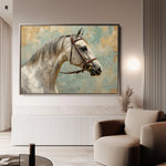 Horses 180 Canvas Art 60 x 40 cm / Black