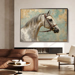 Horses 180 Canvas Art 60 x 40 cm / Black