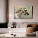 Horses 180 Canvas Art 60 x 40 cm / Black