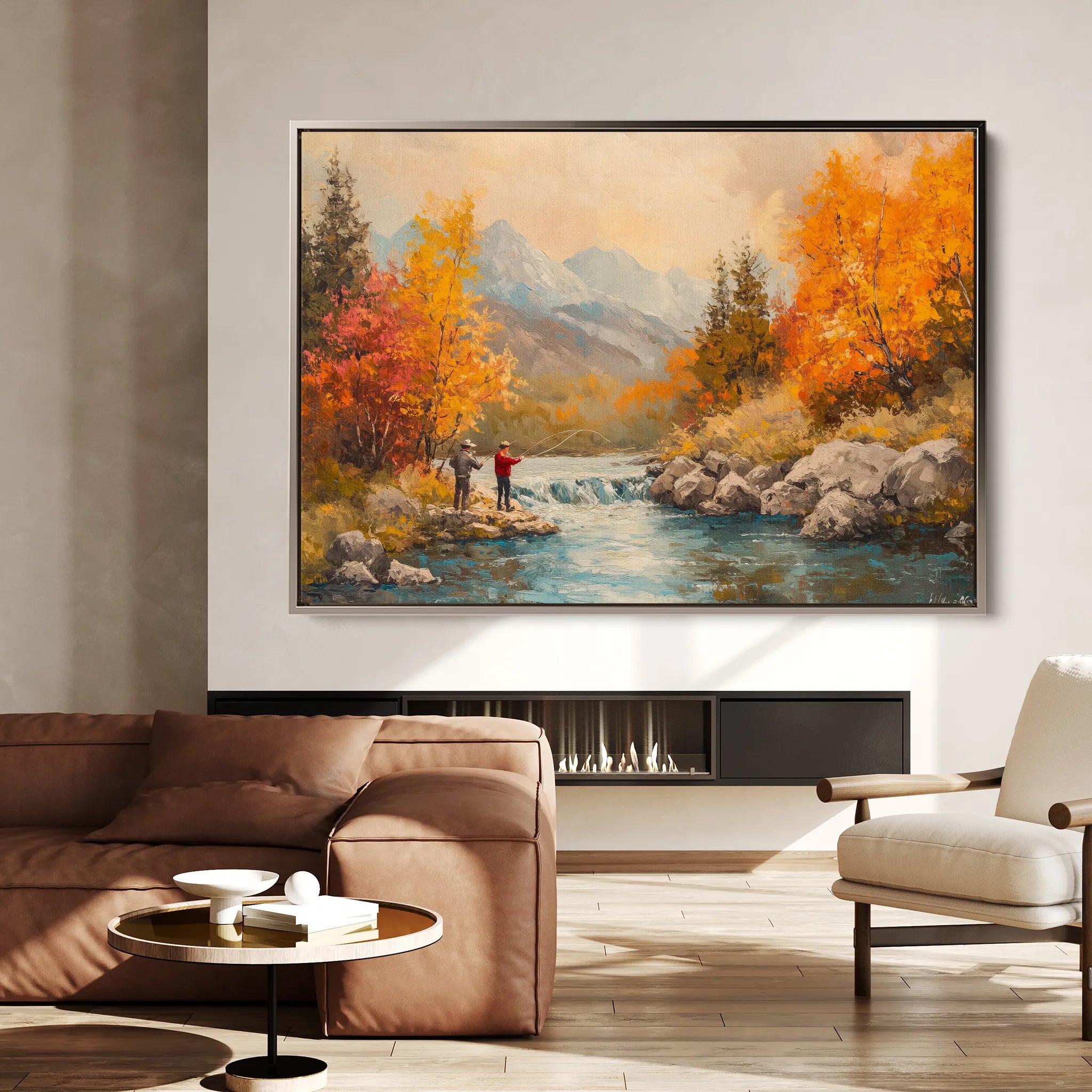 Landscape 180 Canvas Art 60 x 40 cm / Black