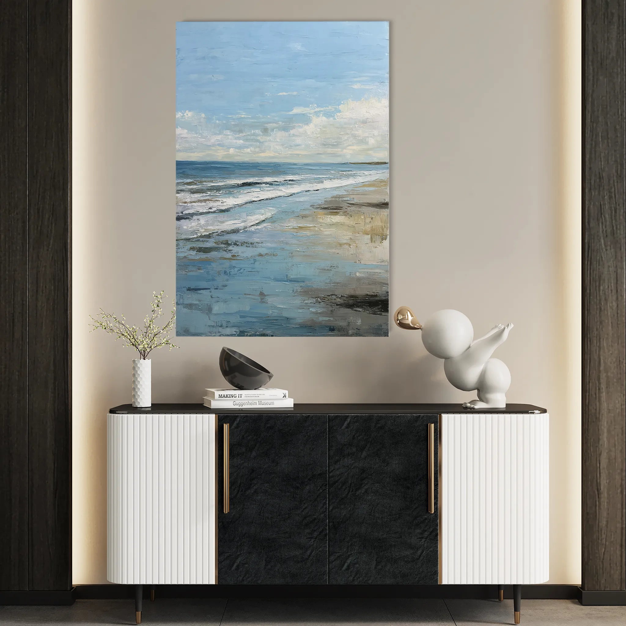 Abstract 1800 Canvas Art 60 x 40 cm / Black